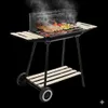 Grill węglowy ogrodowy na kółkach z 3 półkami i rożnem Podgląd zdjęcia produktu 11