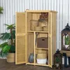 Outsunny Gartenschrank Holz Geräteschuppen 4 Fächer mit Produktbild-Vorschau 2