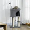 PawHut Kratzbaum 73,5H cm Kletterbaum mit Katzenhöhle Produktbild-Vorschau 2