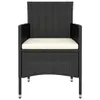 5-tlg. Garten-Lounge-Set Poly Rattan Schwarz Produktbild-Vorschau 4