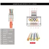 Diagrams and text explaining the wiring of an RJ45 connector. Produktbild-Vorschau