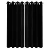 Two black curtains hanging on a rod. Náhľad obrázku produktu