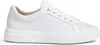 A white leather sneaker is shown from the side against a white background. Produktbild-Vorschau