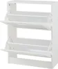 A white shoe cabinet with two flip-down compartments. Podgląd zdjęcia produktu