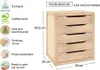 Cassettiera Natura, contenitore in legno di pino con 5 Anteprima dell’immagine prodotto 7