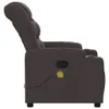 vidaXL Fauteuil de massage brun foncé Tissu Voir les images du produit 8