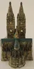 A miniature model of a cathedral with illuminated windows. Produktbild-Vorschau