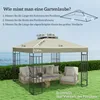 Toile de rechange Outsunny pour pavillon 3 x 3 m, toile de Voir les images du produit 3