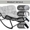 Collage of a rocking chair with text overlays highlighting product features. Produktbild-Vorschau