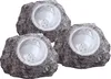 Three solar-powered rock lights are shown against a white background. Produktbild-Vorschau
