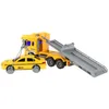 A toy tow truck is shown with a toy taxi being lifted by its crane. Anteprima dell’immagine prodotto