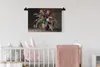 MuchoWow® Wandteppich Wandbehang Stilleben - Wein - Blumen Produktbild-Vorschau 2