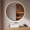 S'AFIELINA Specchio Bagno LED Rotondo 80 cm, Cornice Nera, Anteprima dell’immagine prodotto 1