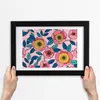 Bild 30x20 MDF-Rahmen, Wandkunst pinke Blumen Produktbild-Vorschau 3