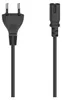 A black power cord with two different types of plugs on either end, shown against a white background. Náhled obrázku produktu