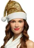 Cappello di Babbo Natale "Glitter" | Oro Anteprima dell’immagine prodotto 1