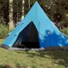 vidaXL Tipi-Campingzelt 4 Personen Blau Wasserdicht Produktbild-Vorschau 2