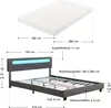 Juskys Polsterbett Paris 180 x 200 cm Kunstleder mit LED, Produktbild-Vorschau 10