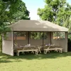 vidaXL Partyzelt Faltbar Pop-Up mit 3 Seitenteilen Taupe Produktbild-Vorschau 2