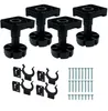 Set aus 4 verstellbaren Küchenfüßen 12,5 - 19,5 cm, Produktbild-Vorschau 1