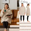 Hoodie Decke mit Ärmeln - Plüsch Sherpa Deckenpullover Produktbild-Vorschau 3