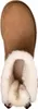 A top-down view of a brown Ugg boot with white fluffy lining. Produktbild-Vorschau