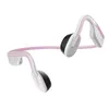 A pair of pink and white bone conduction headphones against a white background. Produktbild-Vorschau
