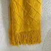 Decke Wohndecke Mit Fransen Neria Gelb 130x170 cm Produktbild-Vorschau 3