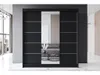 A modern bedroom with a large sliding door wardrobe. Produktbild-Vorschau