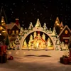 Salcar Houten kerstdorp, 3D lichtboog, 32 cm met 13 Productafbeelding-voorbeeld 8