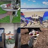 Tragbarer Outdoor Weintisch aus Holz mit Weinglashalter Produktbild-Vorschau 6