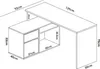 Dmora Schreibtisch Gardena 139x92x75 cm Braun, 2 Ablagen, 1 Produktbild-Vorschau 3