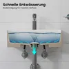 A diagram illustrating the rapid drainage of a sink, showing water swirling down the drain. Anteprima dell’immagine prodotto