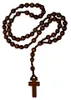 Rosenkranz aus Holz / Kette mit Kreuz in - dunkelbraun Produktbild-Vorschau 1