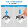 Bächlein Ablaufgarnitur Pop Up mit Überlauf für die Spüle Produktbild-Vorschau 4