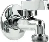 A close-up studio shot of a chrome-plated water valve. Produktbild-Vorschau