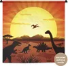 MuchoWow® Wandteppich Wandbehang Dino - Sonne - Natur - Produktbild-Vorschau 1