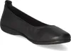A single black leather ballet flat shoe is shown from a side-diagonal angle against a white background. Anteprima dell’immagine prodotto