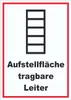 Schild Aufstellfläche tragbare Leiter A6 (105x148mm) Produktbild-Vorschau 1