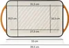 Talerz do grillowania posiłków | 39,5 x 22 x 3,5 cm | Podgląd zdjęcia produktu 3