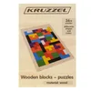 3D dřevěné puzzle 40 barevných stavebních bloků Hra Tetris Náhled obrázku produktu 11