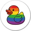 Huuraa Aufkleber Quietscheente LGBTQ Pride Comic Gummiente Produktbild-Vorschau 1