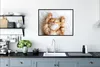 MuchoWow® Gerahmtes Poster Katze - Rot - Haustiere - Produktbild-Vorschau 3