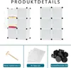 LZQ 6 boxů DIY Policový systém Šatní skříň s dveřmi Zásuvný Náhled obrázku produktu 6