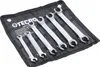 A set of TECPO open-end wrenches laid out in a black fabric roll-up case. Produktbild-Vorschau