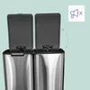 Odpadkový koš Relaxdays, 3 přihrádky, 60 l, vyjímatelné Náhled obrázku produktu 2