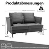 COSTWAY sofa dwuosobowa 2 seater nowoczesna, tkanina sofa Podgląd zdjęcia produktu 6