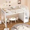 MODFU Hochbett Kinderbett 90x200cm mit Stauraum, Hochbett Produktbild-Vorschau 5