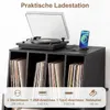 Stojan na gramofón COSTWAY, stolík na gramofónové platne s Náhľad obrázku produktu 5