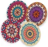 itenga 40x Bierdeckel Mandala I Bunt I 4 Motive I Produktbild-Vorschau 1